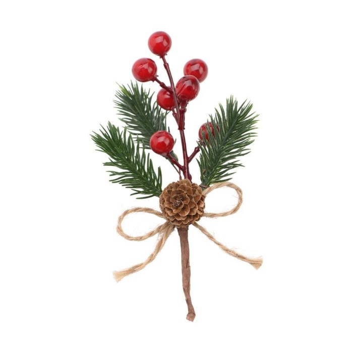 MINI PICK NATALIZIA BERRY PINO CM.13 ROSSO